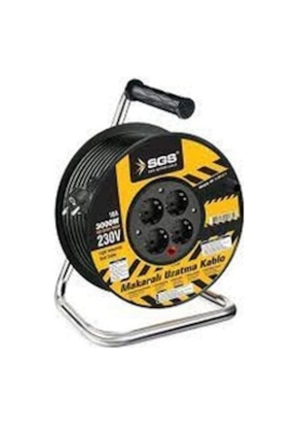 Sgs 2132 Profosyonel Makaralı Uzatma Kablosu 3x1,5 50mt