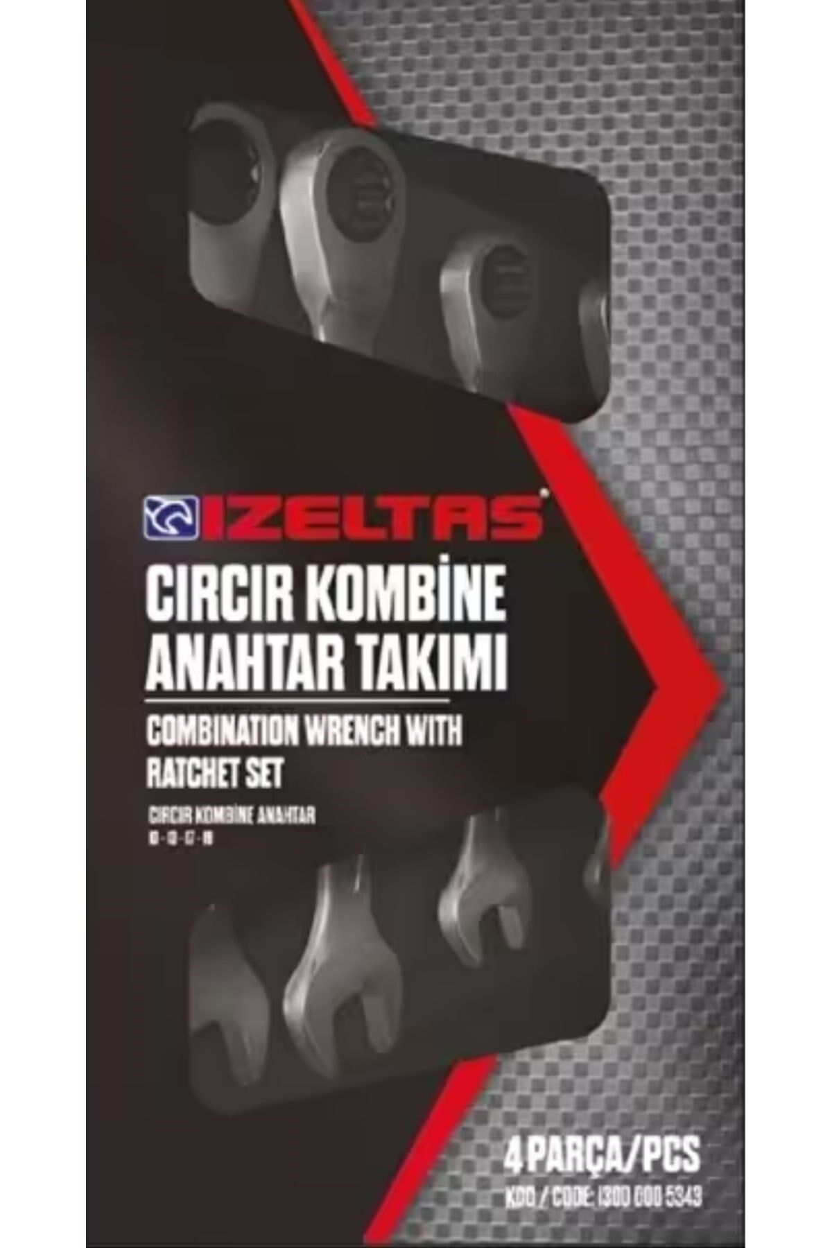 İzeltaş Cırcır Kombine Anahtar Takımı 4'lü 13000 005343