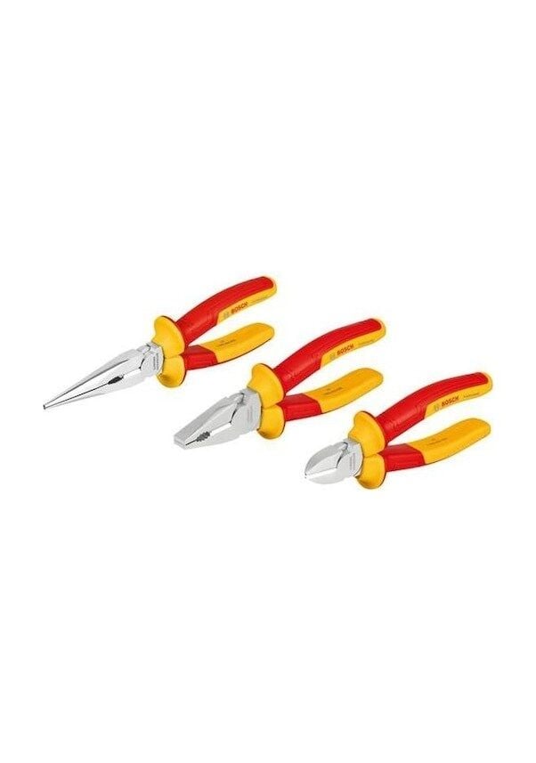 Bosch Profesyonel VDE Yalıtımlı Pense Seti 3 Parça - 1600A02NG0
