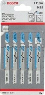Bosch - Ekonomik Seri Metal İçin T 118 A Dekupaj Testeresi Bıçağı - 5'Li Paket
