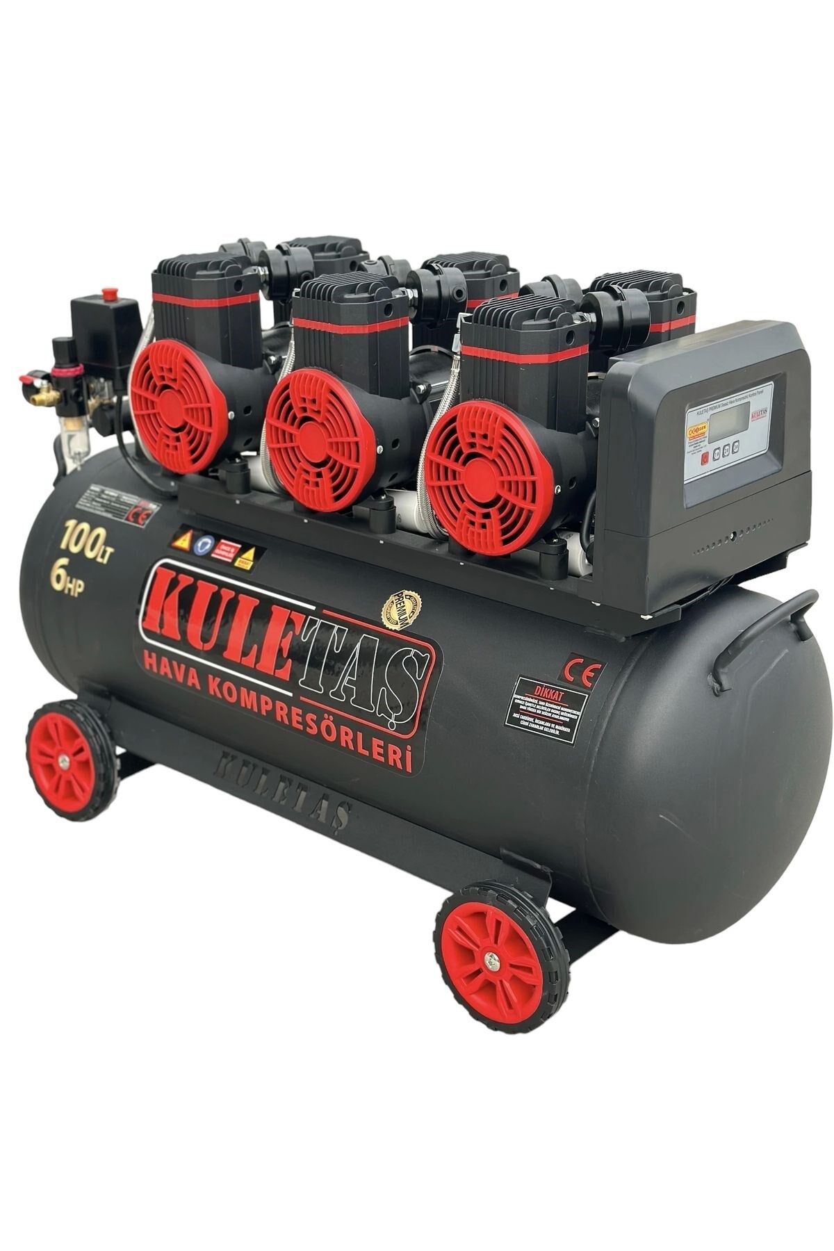 Kuletaş Premium 100 Litre Sessiz Yağsız Hava Kompresörü 6 Hp (italyan Tasarım)