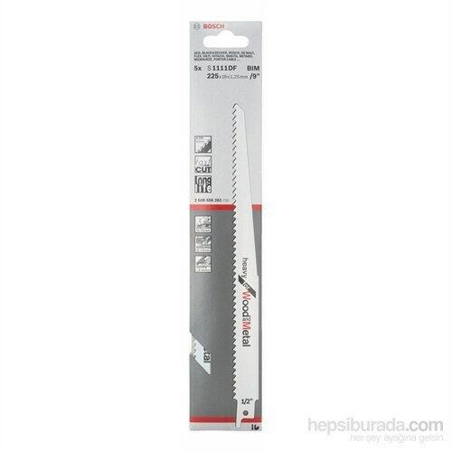 Bosch - Heavy Serisi Ahşap Ve Metal İçin Tilki Kuyruğu Bıçağı S 1111 Df - 5'Li Paket