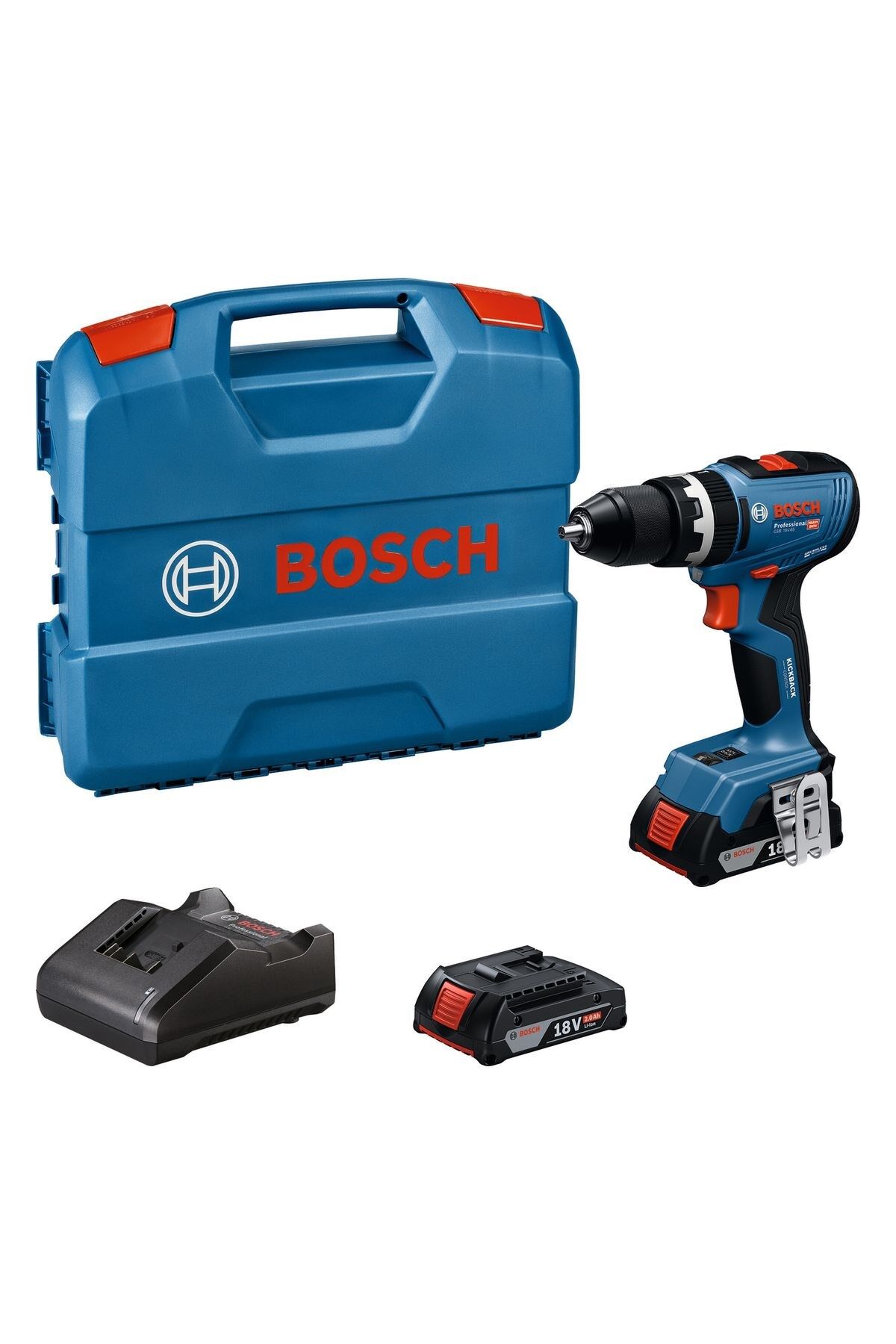 Bosch Profesyonel Gsb 18v-65 Akülü Darbeli Matkap 2x2 Ah Akü