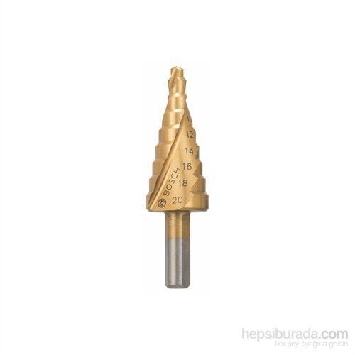 Bosch - Kademeli Matkap Ucu Hss-Tin - 4 - 20 Mm, 8,0 Mm, 70,5 Mm