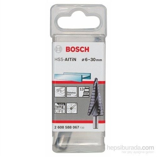 Bosch - Kademeli Matkap Ucu Hss-Altin - 6 - 30 Mm, 10,0 Mm, 93,5 Mm