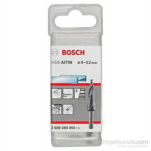 Bosch - Kademeli Matkap Ucu Hss-Altin - 4 - 12 Mm, 6,0 Mm, 66,5 Mm