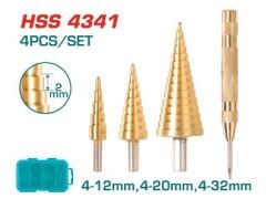 Total Kademeli Matkap Uç Seti 4-12 Mm 4-20 Mm 4-32 Mm Tacsd2041