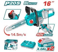 Total TGSLI 401682 40 V 8 A Akülü Zincirli Testere Hızar Ağaç Kesme Makinesi Çift Akülü