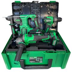 HaisPro Akülü Set - 3'lü Profesyonel Akülü Set + 2X4 Ah Çift Akü - RB-01