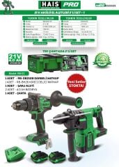 HaisPro Akülü Set - 2'li Profesyonel 21V Akülü Set + 2X4 Ah Çift Akü - RB-02