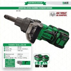 HaisPro Profesyonel Darbeli Somun Sıkma 4000 Nm 21 V RB-828 Kısa Namlu