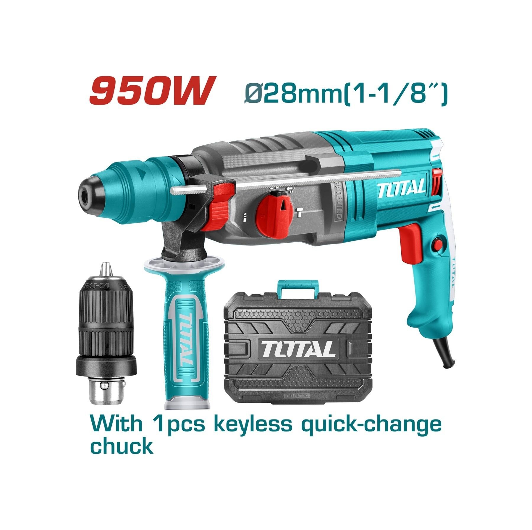 Total TH309288-2 Kırıcı Delici Matkap + İlave Mandren