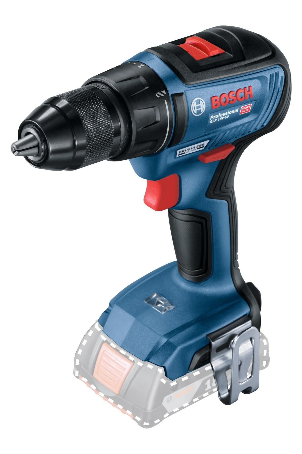 Bosch GSR 18V-50 Akülü Vidalama (AKÜ HARİÇ)