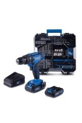 Scheppach 74 Parça Akülü Vidalama Seti C-DTB74/2-X 2x2 Ah Çift Akülü