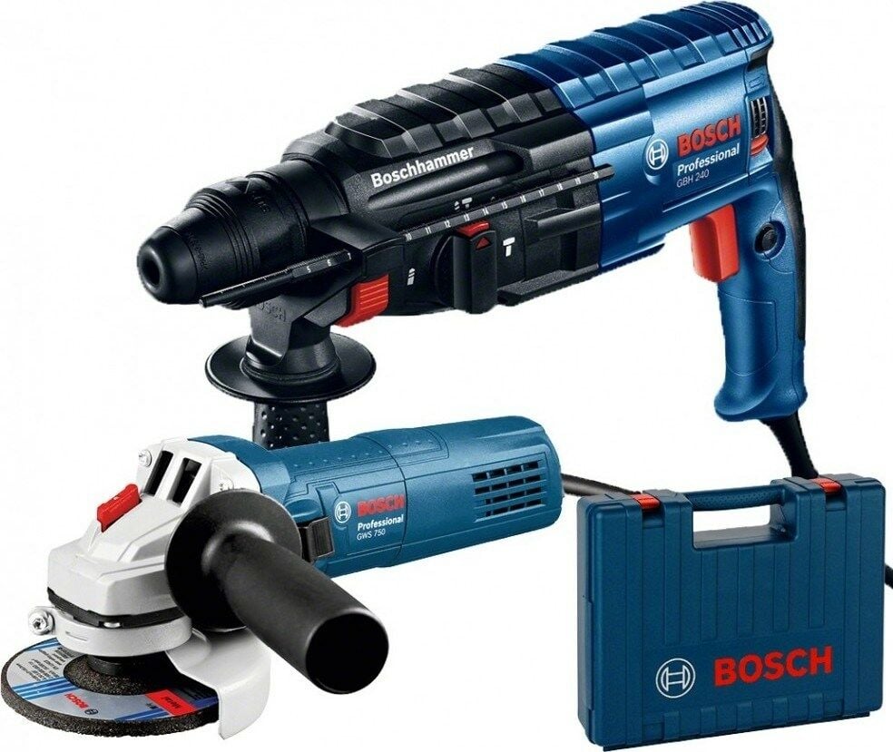 Bosch Gbh 240 Profesyonel Kırıcı Delici + Bosch Gws 750-125 Profesyonel Avuç Taşlama Set