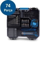 Scheppach 74 Parça Akülü Vidalama Seti  C-DTB74/2-X 2x2 Ah Çift Akülü