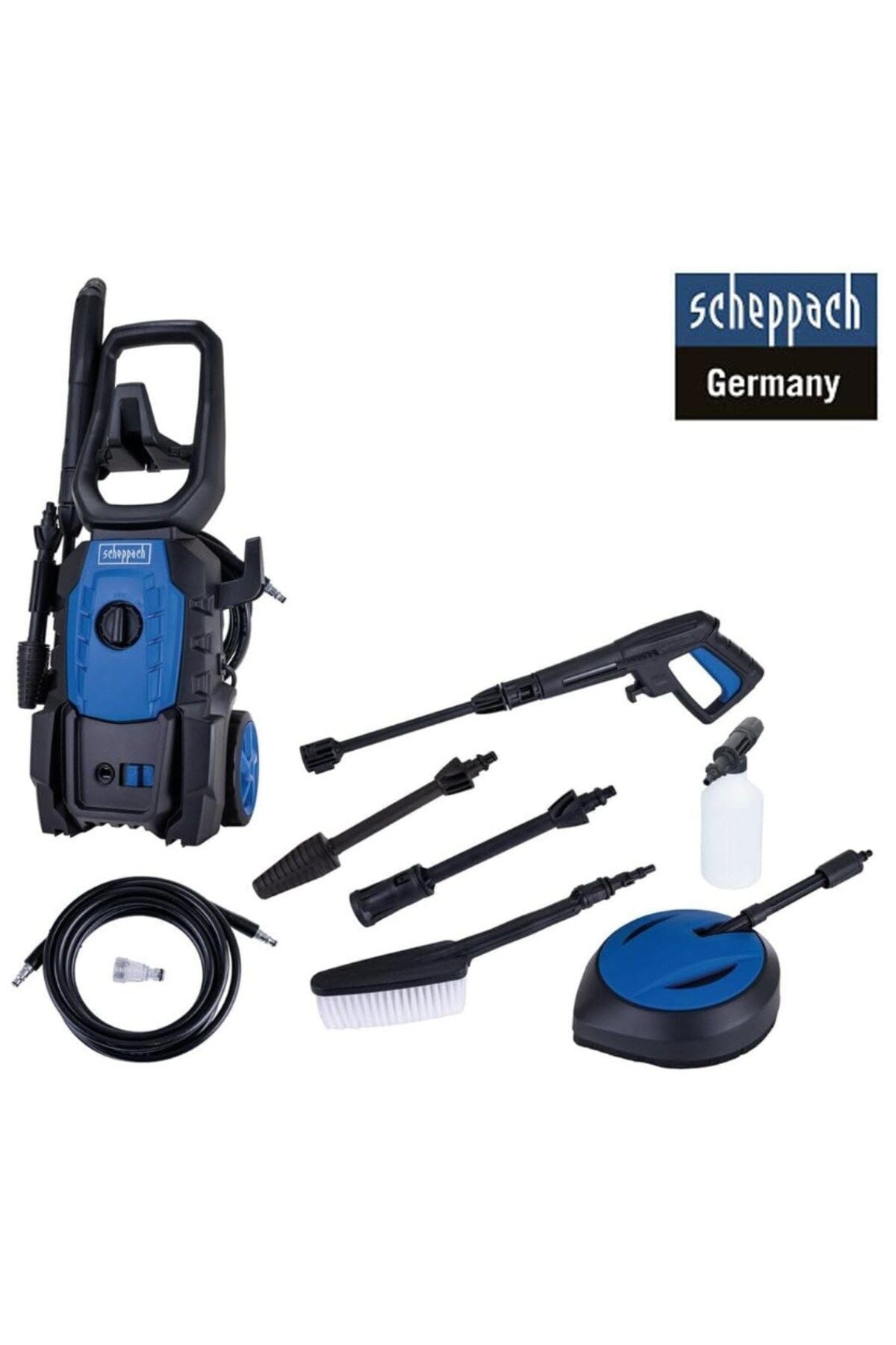 SCHEPPACH HPC1600 Kit Yüksek Basınçlı Yıkama Makinası 135 Bar 1600W