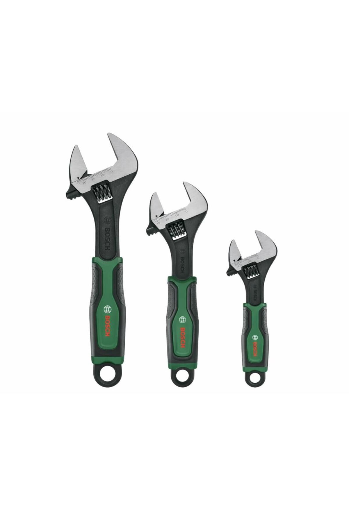 Bosch 3 Parça İngiliz Anahtar Seti 6''-8''-10''