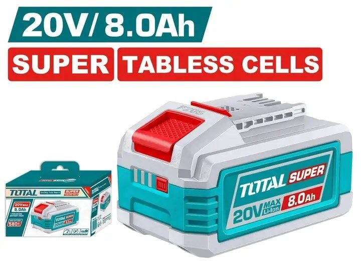 Total Yedek Batarya 8.0 ah 20v Li-ion Batarya 8 Amper Yedek Akü Tfblı2158