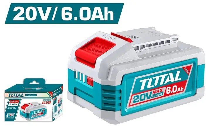 Total Yedek Batarya Akü 6.0 ah 20v Li-ion 6 Amper Batarya Tfblı2126