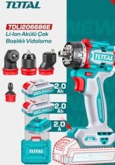 Total Li-ion Akülü Çok Başlıklı Vidalama Tdlı206686e