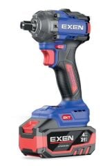 Exen En 234 SM 21V 4AH 1/2 Soket 350 NM Kömürsüz Şarjlı Somun Sökme Makinesi - Çift Akü 2x4 Ah