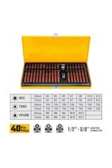 SGS3875 BİTS UÇ SETİ 40 PARÇA 30-75MM TORX ALYAN