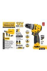 SGS AKÜLÜ DARBELİ VİDALAMA SETİ 12 VOLT (2*2.5 Ah) (KÖMÜRSÜZ MOTOR) SGS5081