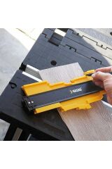 SGS980 Şablon Şekil Tarağı Kontur Ölçüm Cetveli Büyük Boy Ahşap Fayans Şekillendirme Kalıbı 25x10 Cm