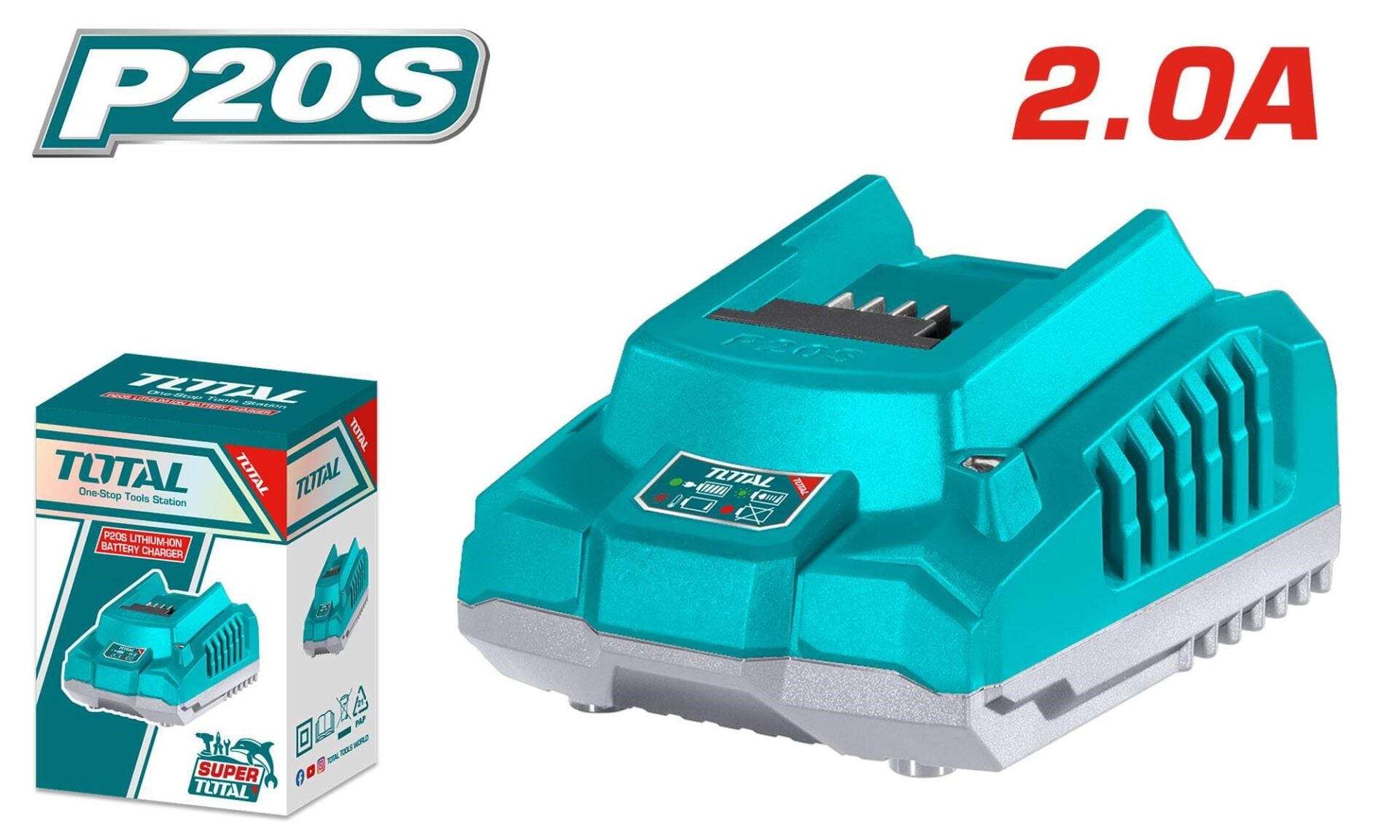 Total Yedek Şarj Aleti 20v 2.0 Ah  Tfclı2001e