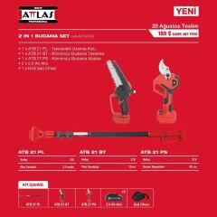 ATTLAS Atb 21 3'lü Bahçe Seti (Teleskobik Sap + Budama Testeresi + Budama Makası) A0104100