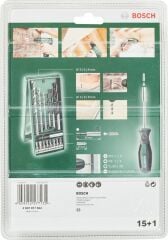Bosch X-Line 15+1 Vidalama&matkap Ucu Seti