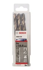 Bosch HSS-Co 10.5x133 mm 5'li Paket DIN 338 Metal Matkap Ucu - 2608585900