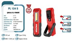 Proter Pl 124 S Şarjlı El Feneri 420 Lümen