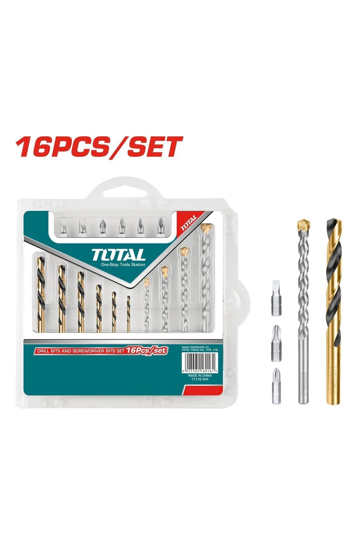 TOTAL 16 PARÇA MATKAP UCU VE BİTS UÇ SET - TACSD3165