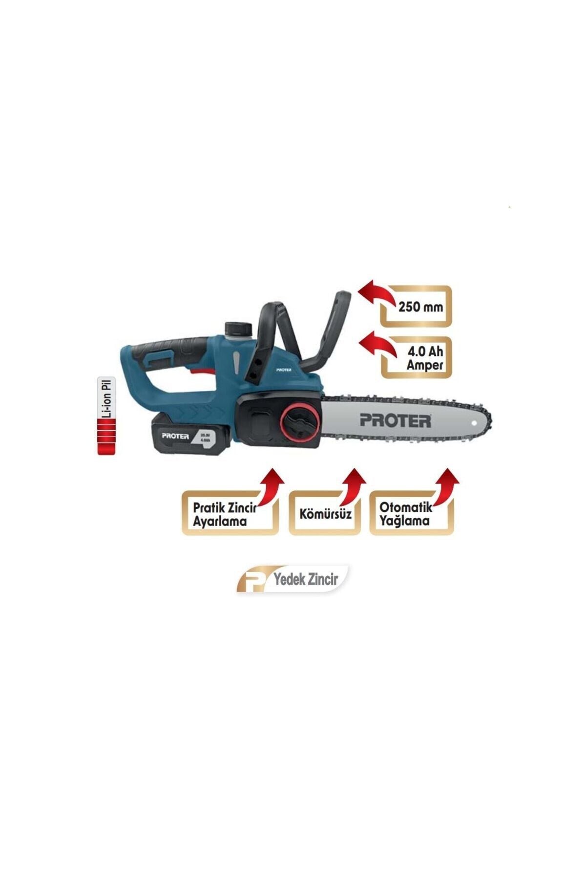 PROTER PST 125 ST ŞARJLI ZİNCİRLİ DAL KESME