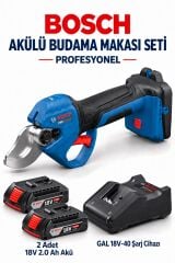 Bosch Profesyonel Akülü Budama Makası Seti Budam Makası Dal Budama Güçlü Çene Yapısı 32 Mm