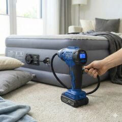 Scheppach C-AC20-X 20V Akülü Hava Pompası Seti – 2.0 Ah Akü, Şarj Cihazı ve Adaptörler