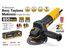Sgs 5113 Profesyonel 115-125mm Avuç Taşlama Makinesi 850 Watt