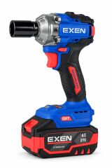 EXEN EN 254 SM 21V Kömürsüz Akülü Somun Sökme ve Sıkma Makinesi – 550 Nm, 2 Akülü, Plastik Çantalı
