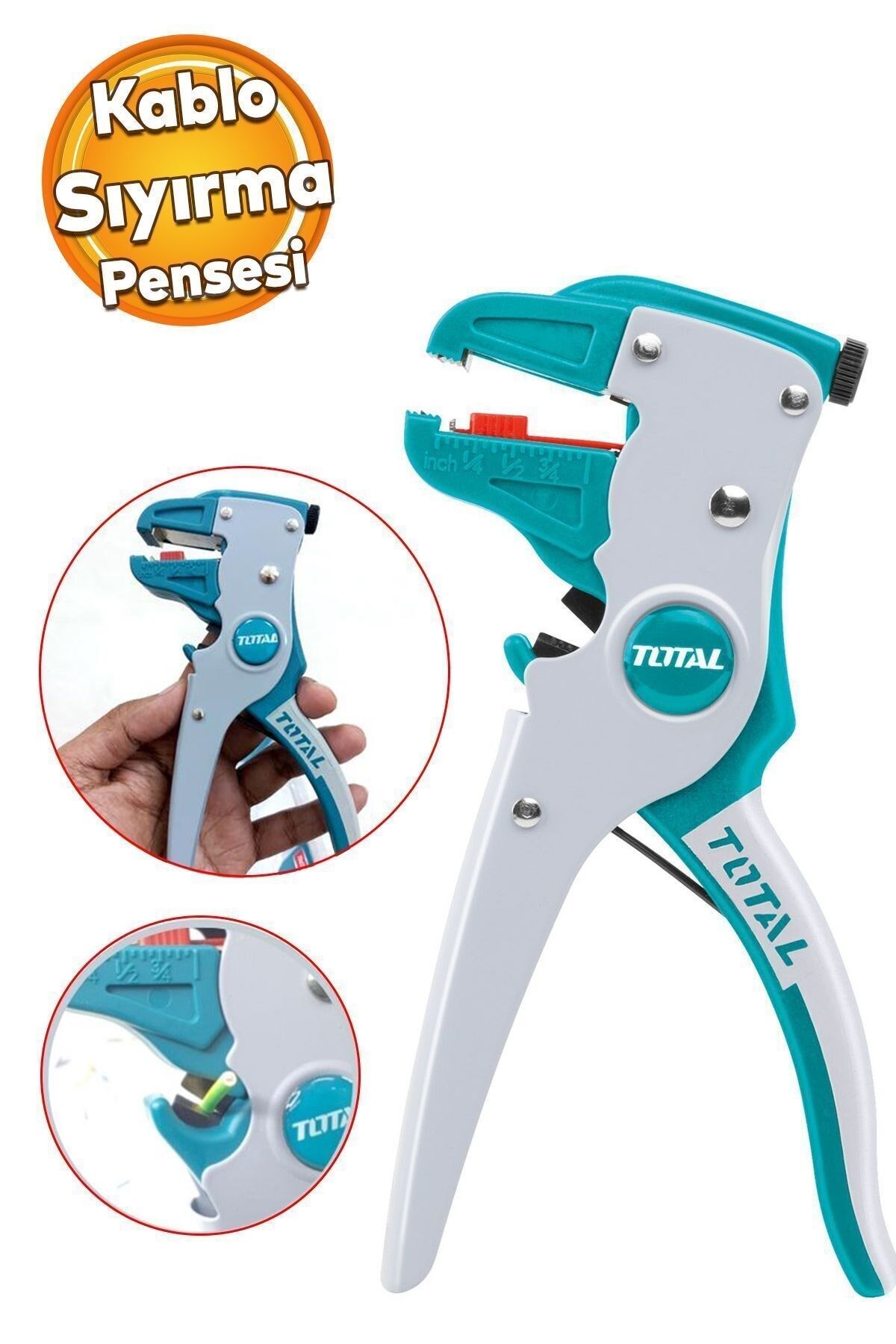 Total Profesyonel Kablo Sıyırma Pensesi 0.5-6 Mm Bilgisayarcı Network Elektrik Bağlantı Kesici Soyu