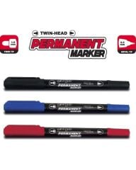 Rayno RYN10456 Siyah Çift Taraflı CD Kalemi Permanent Marker 12'li