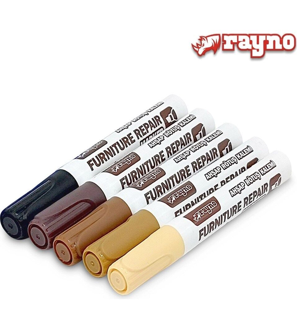 Rayno Ahşap Rötuş Kalemi Seti Çok Renkli 5 Li - RYN10464