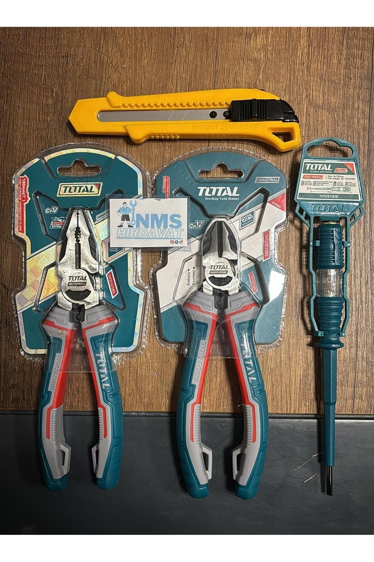 Total 180 Mm Pense , 180 Yan Keski , 190 Kontrol Kalemi Maket Bıçağı Seti Yüksek Kalite