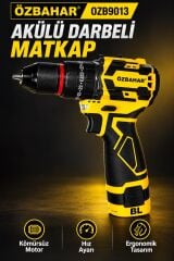 Özbahar OZB9013 16,8V Kömürsüz Akülü Darbeli Matkap – Çift Akülü, 2 Hızlı