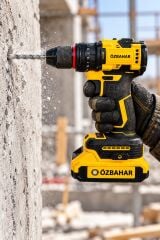 Özbahar OZB7113 21V Kömürsüz Akülü Darbeli Matkap – Çift 2 Ah Akü, 45 Nm, Aksesuar Setli Çantalı