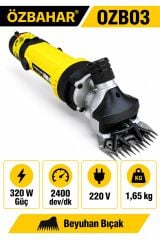 Özbahar OZB03 320W Elektrikli Profesyonel Koyun Kırkma Makinesi – 2400 dev/dk, Beyuhan Bıçak