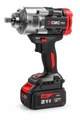 CMC Profesyonel 21V Kömürsüz Akülü Somun Sökme ve Sıkma Makinesi – 1300 Nm, 1/2 İnç, Çift 4 Ah Akü