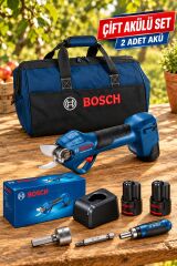 Bosch Professional Ggp 12V-25 (06008D8100) 2X3.0 Ah Akülü Ağaç Budama Makası Çantalı Set