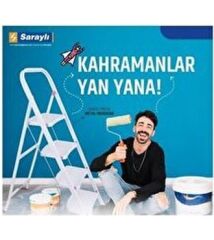 SARAYLI Metal Merdiven 3'Lü Beyaz Renkli Hafif ve Dayanıklı Ev Tipi Metal Merdiven